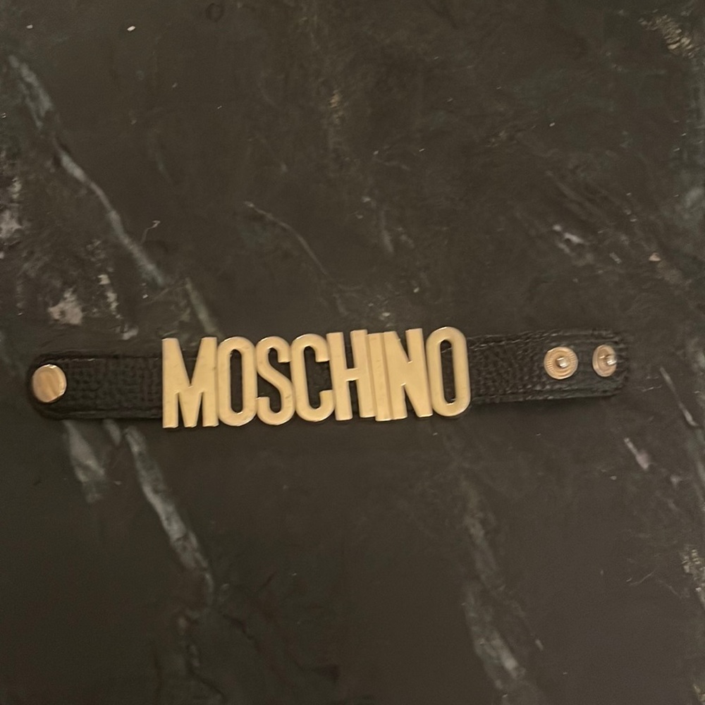 Moschino logo bracelet